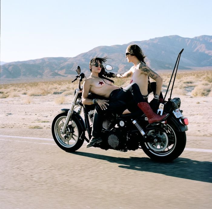 Girls on a motorcycle in Puchon